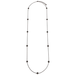 Miss Heart4Heart Black Flash Plated Long Necklace-